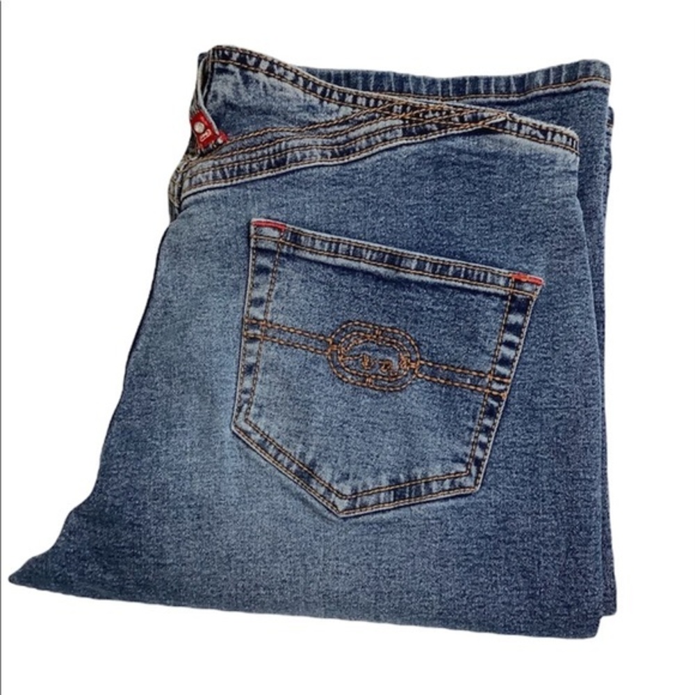 Ecko unlimited low waist bootcut jeans SZ 7 EUC